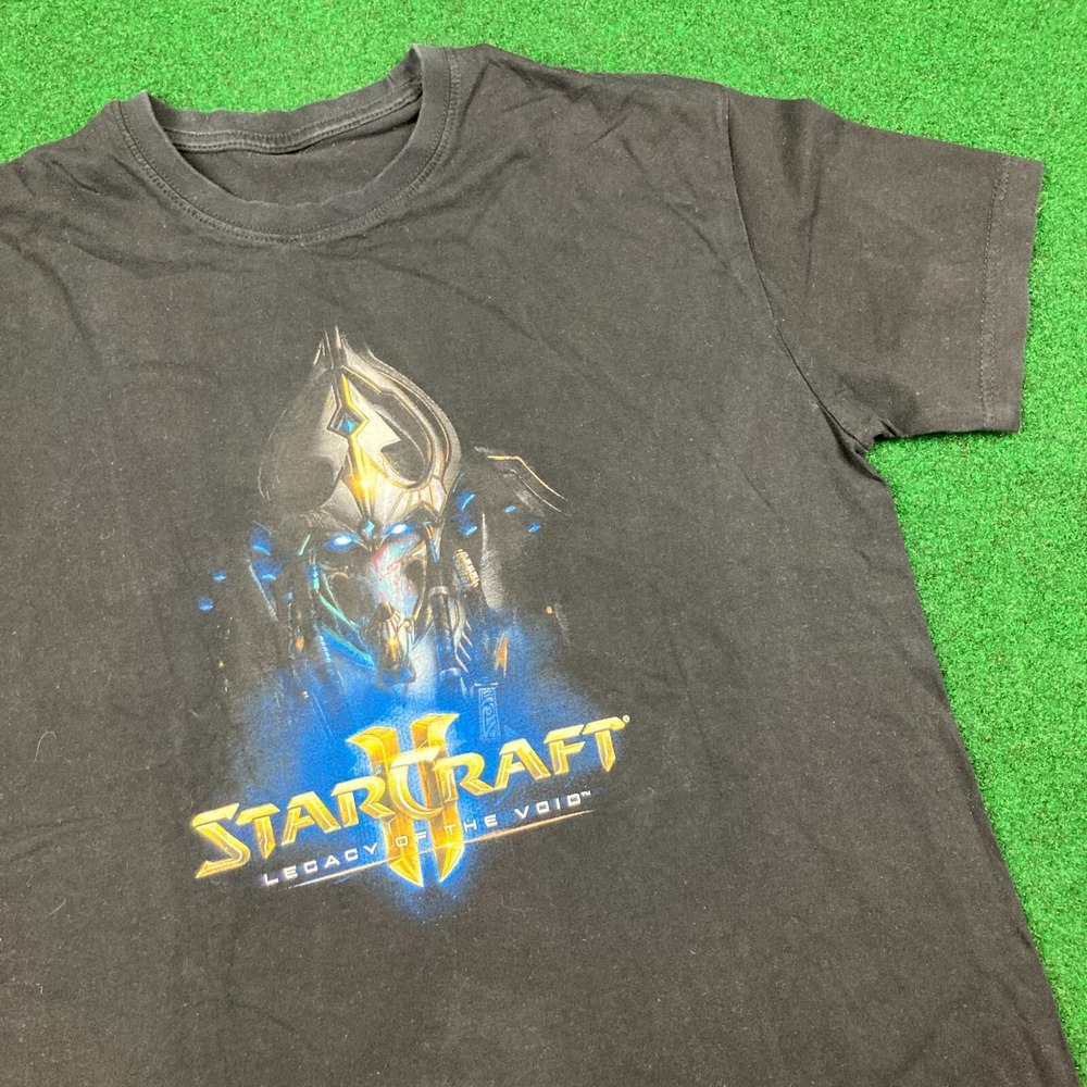 Vintage‎ Blizzard StarCraft II Shirt Mens M Black Legacy of the Void Game Promo